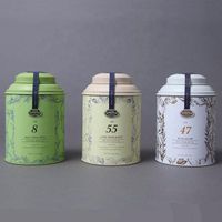 Custom Printed Luxury Round Seal Packaging Coffee Box Food Grade Jar Tea Jar With Inner Lid