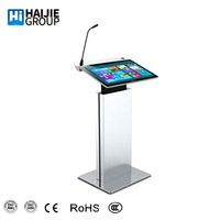 China Manufacturer Classroom Smart Lecture Pulpit Church Lectern Digital Podium Digital Podium with Interactive Microphone