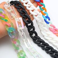 Colorful Chain Plastic Link Jewelry Making Acrylic Chain Keychain For Necklace Bracelet Making