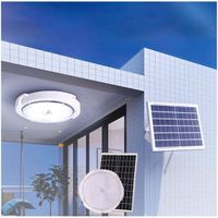 60w 100w 200w Night Light Waterproof Outdoor LED Round Solar Surface Ceiling Light for Garden Home Indoor Lighting