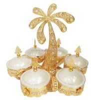 2021 Hot Sale Metal Gold Sugar Bowl Dried Fruit Box Home Decoration