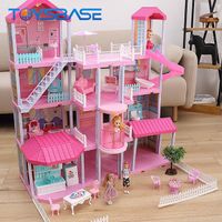 Kids Casa De Muneca Grande Dollhouse Accessories Princess Mini Dollhouse Furniture