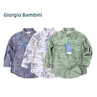 Giorgio Bambini New Kids Clothes High Quality 100% Cotton Boys Shirts Long Sleeve Printed Boys Shirts