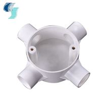 Electrical 20mm 25MM PVC Conduit Round 4 Way Junction Box