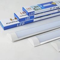 Hot selling iron shell 20w 40w 54w 72w 100w LED flat tube raw material, LED batten light, LED linear light