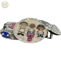 New trend streetwear custom rhinestone buckle shiny shiny diamond crystal buckle OEM