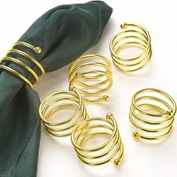 Gold Napkin Rings Round Napkin Holders Napkin Rings for Wedding Table Decoration