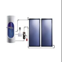 Flat-panel solar collector high-efficiency solar water heater system full board copper black matte paint