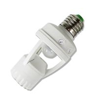 E27 to E27 E26 to E26 PIR Sensor Socket Lamp Holder Adapter Extender with IR Sensor