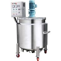 Chemical Equipment Mixer Sta Food Grade High Quality Jacketed Mixing Tank Stainless Steel Mixing Tank Cosmetic Mixer
