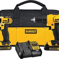 Original DEWALTS 20V Max Cordless Drill Combo Kit Suoer High 2-Tool (DCK240C2), Yellow/Black Drill/Impact Combo Kit