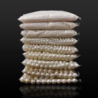 Wholesale AAA quality 8mm round non-porous ivory plastic ABS pearl clothing accessories