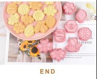 8pcs/set 3D Handmade Honey Jar Bee Biscuit Mold Kitchen DIY Cake Baking Tools Bee Biscuit Cutter Set