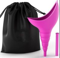 Female urinal silicone funnel urine cup portable urinal suitable for women standing urinal funnel reusable