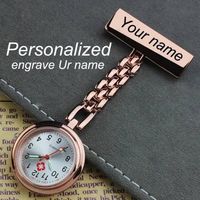 Personalized Custom Engraved with Your Name Top Quality Brooch Brooch Stainless Steel Lapel Pocket Watch Remote Control Nurse Watch