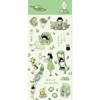 Japan's best-selling children's craft supplies waterproof PET four seasons cute fashion stickers children's DIY stickers