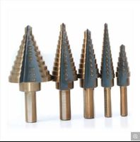 2021 Factory Clearance Sale Custom 5pcs Straight Fluted Conical Titanium Step Bits