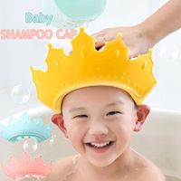 Angel shield promotion cheap crown shower cap baby shampoo cap environmental protection pp+tpe material