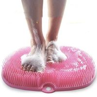 Hot Sale Bath Brush Dead Skin Massage Body With Suction Anti-slip Pink Silicone Foot Cleaning Shower Foot Massage