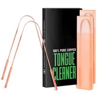 Travel Bad Breath Treatment Oral Care U-Shaped Tongue Scraper 100% Copper