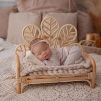 Baby Rattan Chair Newborn Photography Props Woven Rattan Basket Baby Furniture Baby Photography Props Baby Bed Accessory