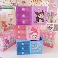 ZG-New Sanrio Cartoon Desktop Pen Holder Storage Box Kulomi Jewelry Storage Box Melody Student Desktop Pen Holder