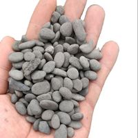 Natural Flat Gray River Pebble Stones Round Pebbles