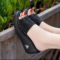 New Strap High Heel Clean Perspex Sandals Open Toe Wedge Sandals