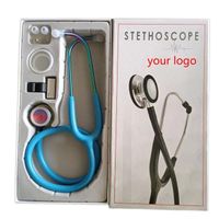Manufacturer high quality golden stethoscope medical estetoscopio, double golden pink student clinical stethoscope