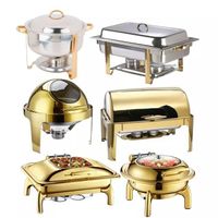 Dontalen Hot Sale Roll Top Stainless Steel Buffet Food Warmer Catering Equipment Hot Pot