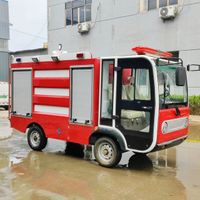 Cheap electric fire truck with sprinkler function, street cleaning fire machine