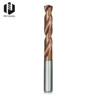 Standard size twist drill externally cooled solid carbide drill with TiSiN coating