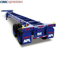 CIMC Qingdao light weight 20ft 40ft skeleton trailer container chassis