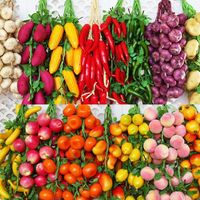 Joy Various Styles Realistic Vegetable Skewer Model Artificial Vegetable Display Window Home Decoration