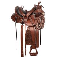 Custom handmade leather embossed saddles for equestrian supply stores