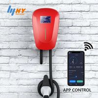 Wallbox AC App Control Electric Car Charger Factory Manufacturer Ocpp Mennekes Type 2 32a 3 Phase 7kw 22kw Fast Electric Charging Station
