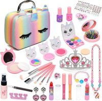 Kids Girls Makeup Set Real Makeup Set Washable Toddler Makeup Toys Non-Toxic Kids Toys Cosmetic