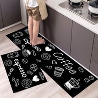 Custom Kitchen Rugs 2pcs Microfiber Moroccan Plaid Anti-slip Soft Kitchen Mats