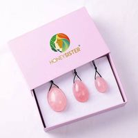 Natural Material Jade Yoni Egg Wholesale Rose Quartz Yoni Egg Set