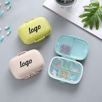 Custom Logo Eco Friendly Weekly Wheatgrass Pill Dispenser Container Pill Box 7 Days Pill Box