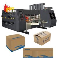 Fully automatic high-speed four-color corrugated box making machine carton printing slotting die-cutting machine