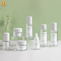 Empty Bulk Cosmetic Packaging Container For Skin Care Face Cream Glass Jar With Lid