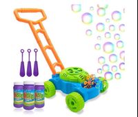 Bubble lawn mower for children, bubble blowing machine for children, outdoor push toys in summer,