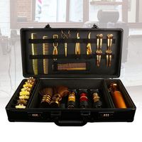 High Quality Barber Case with Logo Black Premium Aluminum Barber Briefcase Hot Sale Hair Stylist Hair Salon Suitcase