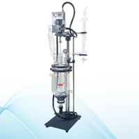 YUHUA Explosion Proof Industrial Chemicals 1L 2L 3L 5L 10L Mini Laboratory Glass Reactor Bioreactor Jacketed Crystallization Reactor