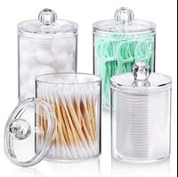 Custom Acrylic Toothpick Holder Holder Dispenser For Cotton Balls Cotton Swabs Cotton Round Pads Dental Floss