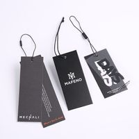 Custom Luxury Clothing Hang Tag Clothes Label Printing Name Logo Plastic Hang Tag With Rope Paper Hang Tag Clothing Private Logo