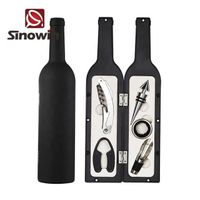 Custom Logo 5 Pieces Wine Bottle Shape Accessories Gift Set