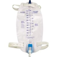 HEAGI Leg Bag Urine Drain, 1000ml, Anti Reflux Valve, Cloth Strap, Easy Flip Drain