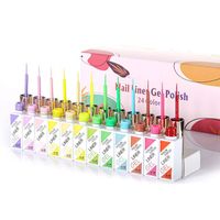 $1 Sample Set Private Label Uv Led Nail Gel 12 Colors Liner Gel Polish Nail Art Varnish